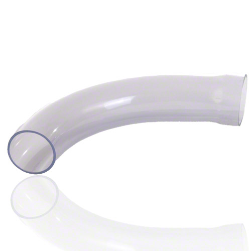 PVC U Transparent Bogen 22&deg; in DIN Abmessung, Stutzen/Klebemuffe